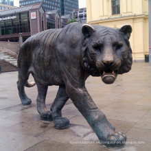 Decoración del jardín bronce estatua de gato grande para la venta